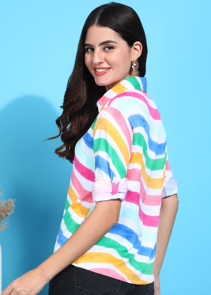 Women Regular Fit Printed Casual Shirt