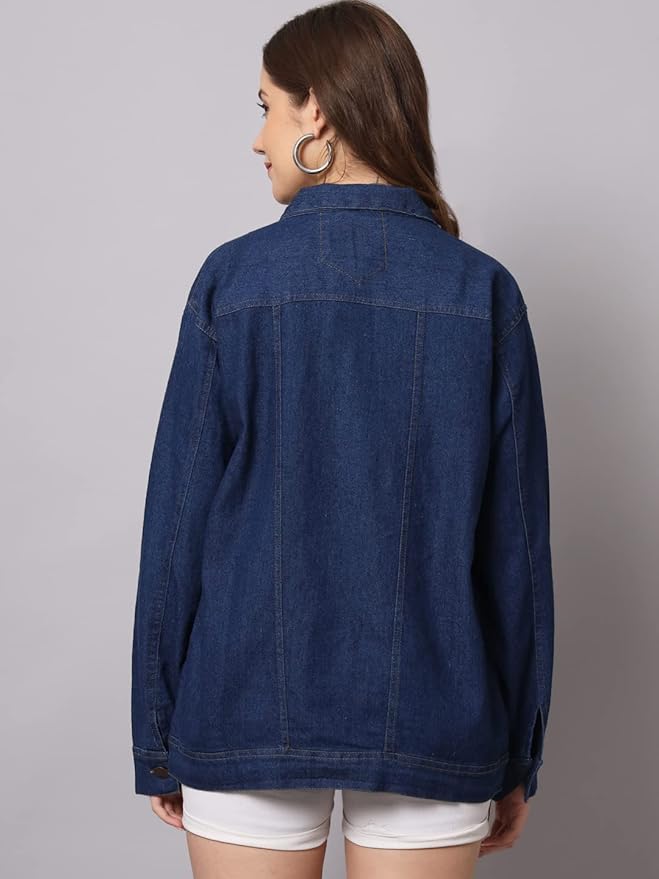 Women Solid Denim Jacket
