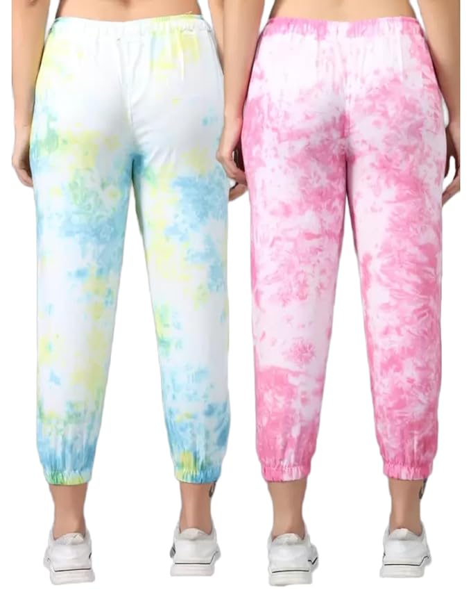Women's Regular Fit Tie-Dye Cargos (Pack of 2)