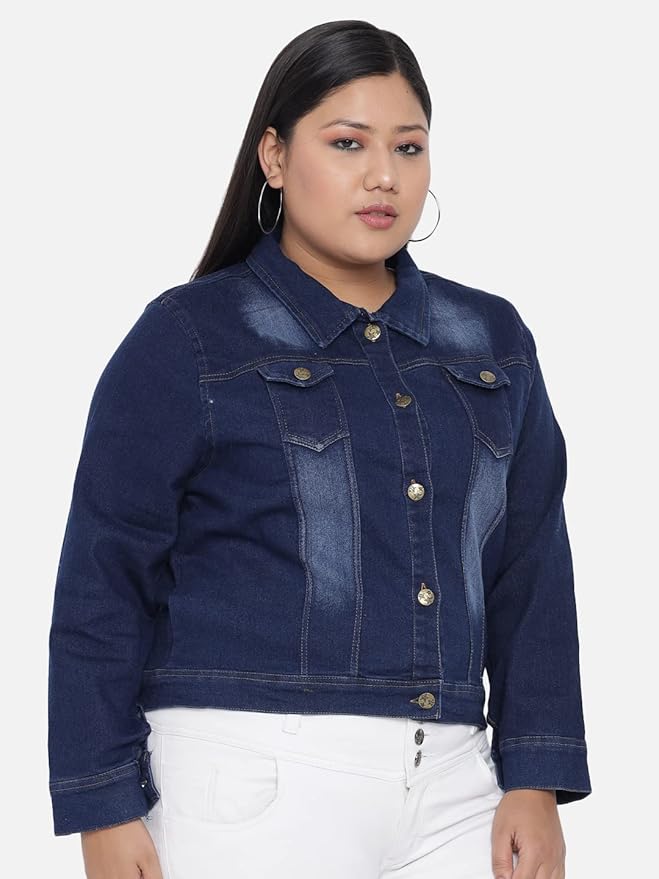 Plue Size Full Sleeve Solid Women Casual Jacket