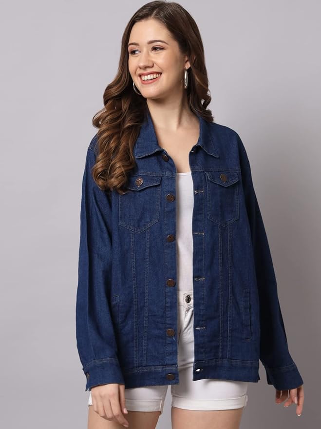 Women Solid Denim Jacket