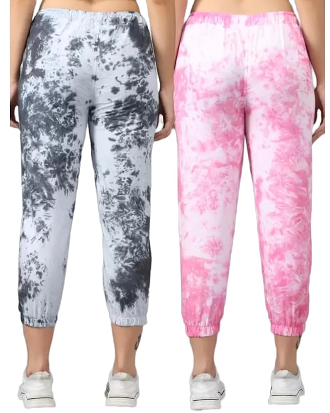 Women's Regular Fit Tie-Dye Cargos (Pack of 2)
