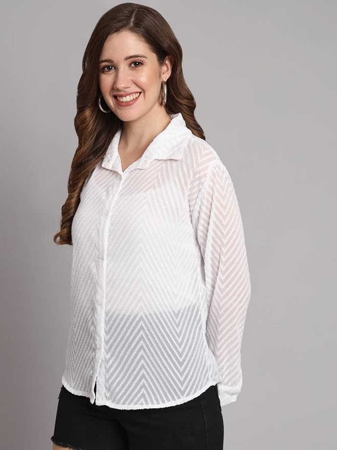 Women Regular Fit Solid Casual Shirt