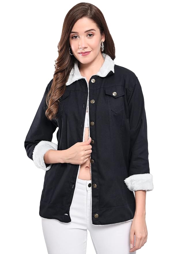 Women Cotton Blend Full Sleeve Solid Long Knee Length Jacket