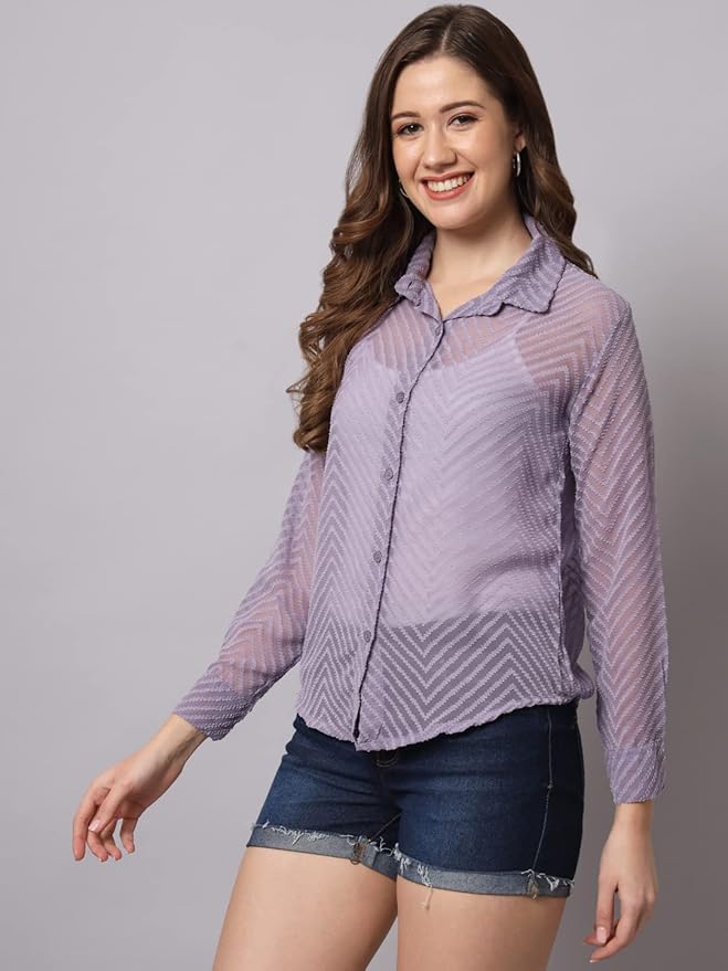 Women Regular Fit Solid Casual Shirt