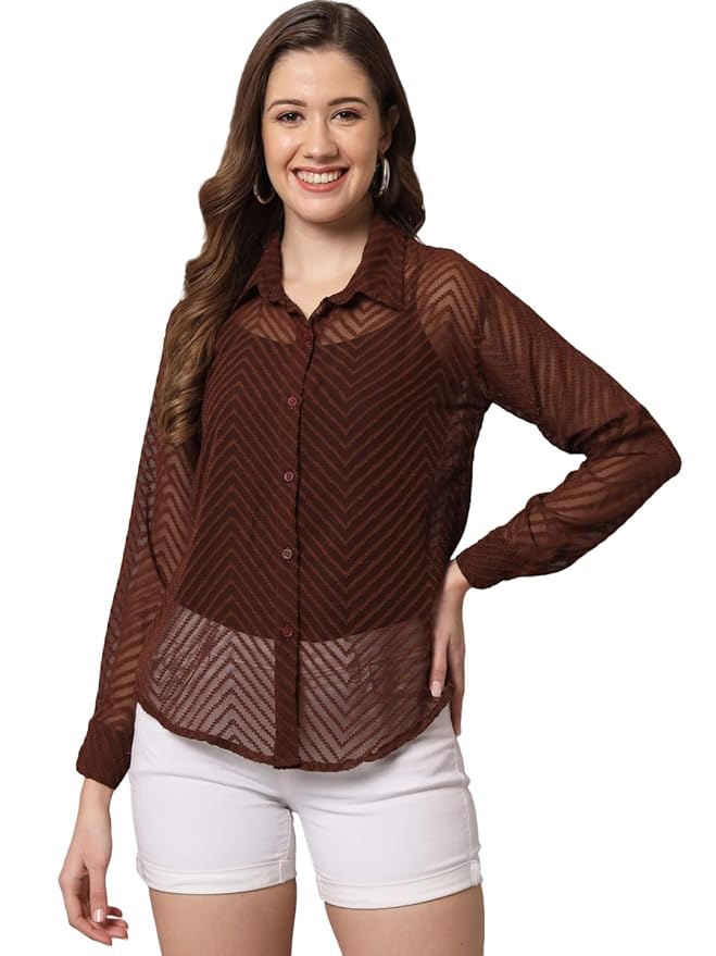 Women Regular Fit Solid Casual Shirt