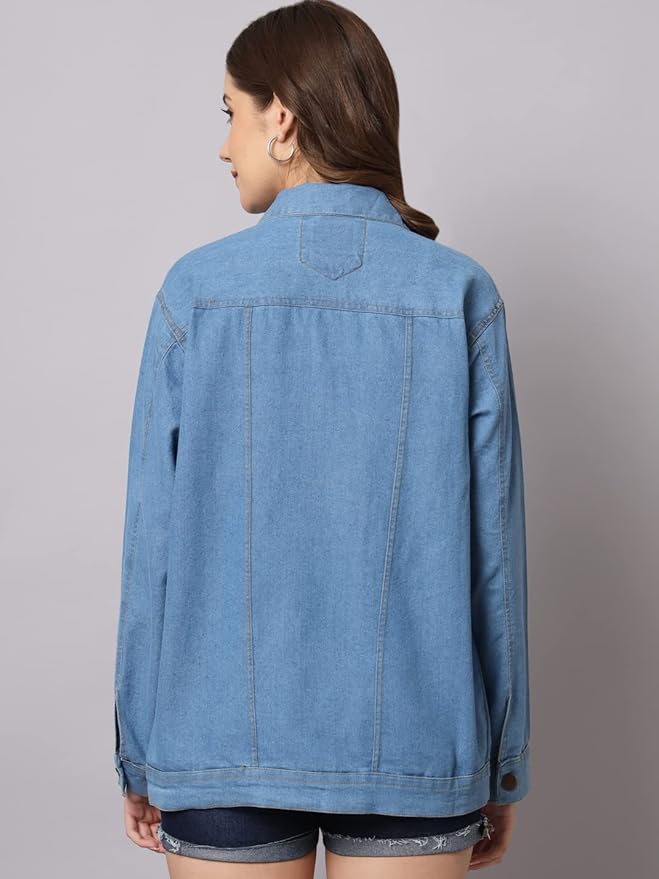 Women Solid Denim Jacket