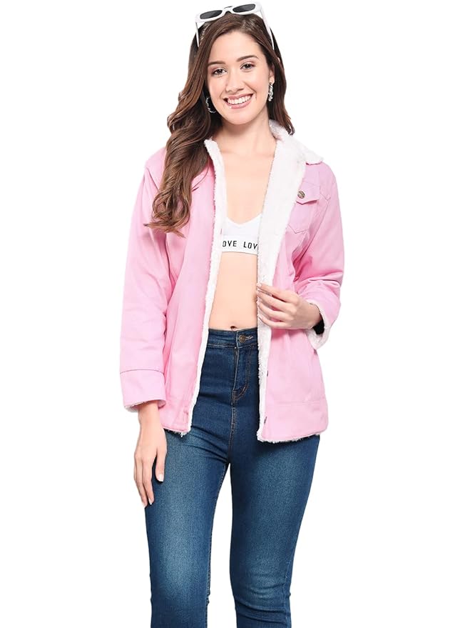 Women Cotton Blend Full Sleeve Solid Long Knee Length Jacket
