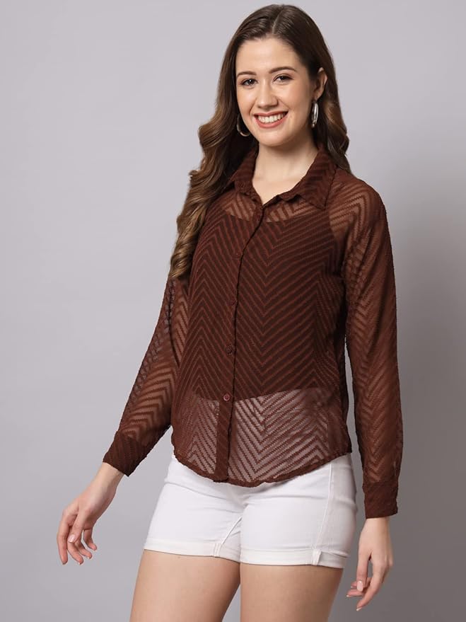 Women Regular Fit Solid Casual Shirt