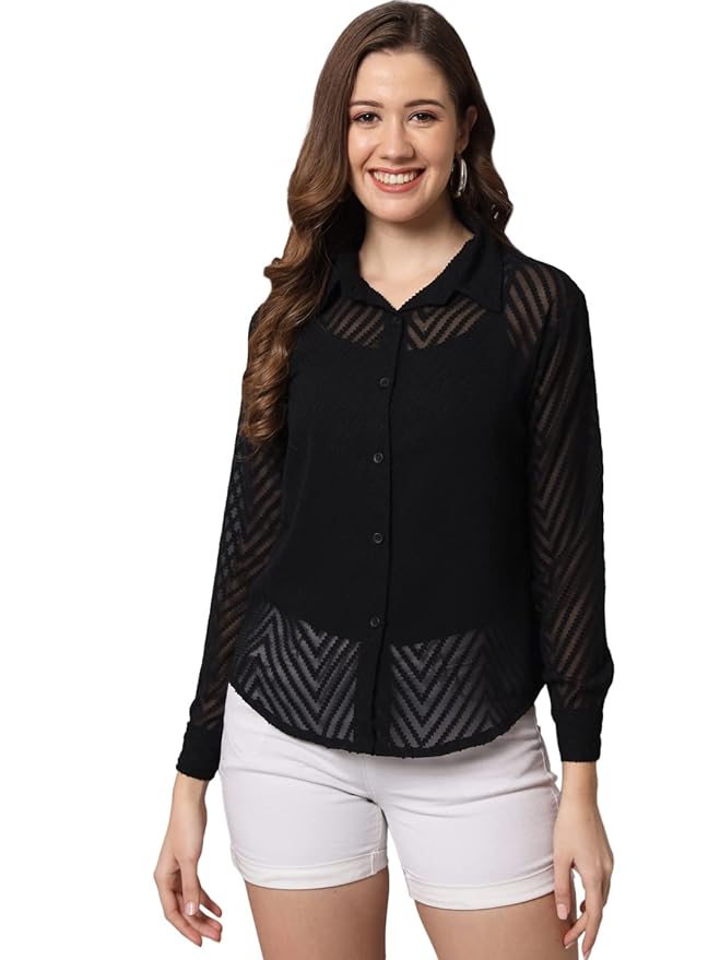 Women Regular Fit Solid Casual Shirt