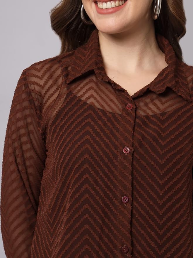 Women Regular Fit Solid Casual Shirt