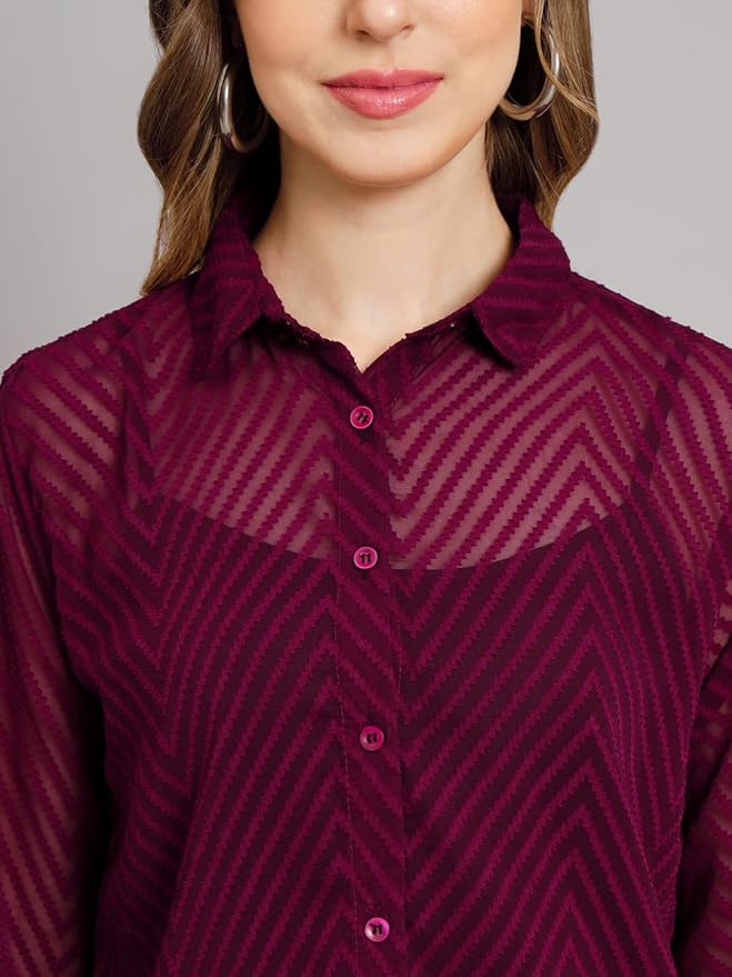 Women Regular Fit Solid Casual Shirt
