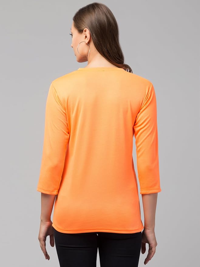 Women's Regular Fit Printed Round Neck T-Shirt