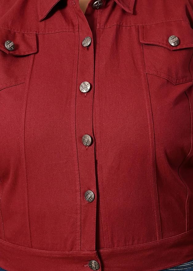 Cotton Blend Standard Length Full Sleeve Solid Women Casual Jacket