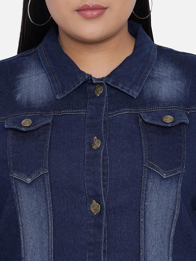 Plue Size Full Sleeve Solid Women Casual Jacket