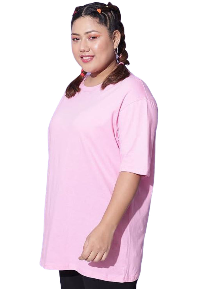 Women Solid Round Neck Cotton Blend T-Shirt