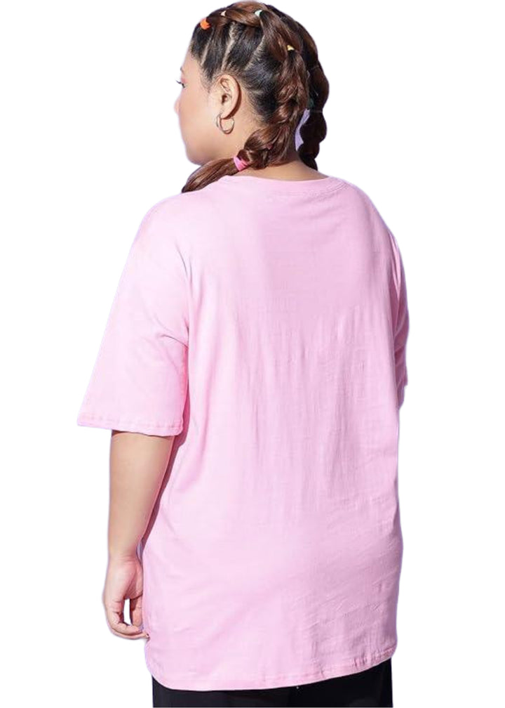 Women Solid Round Neck Cotton Blend T-Shirt