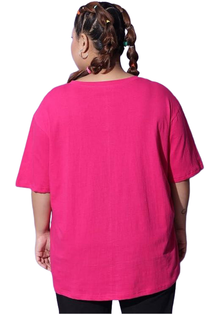 Women Solid Round Neck Cotton Blend T-Shirt