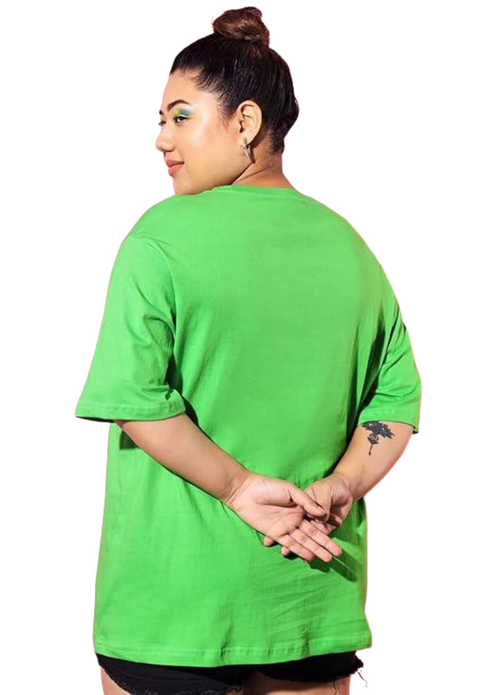 Women Solid Round Neck Cotton Blend T-Shirt