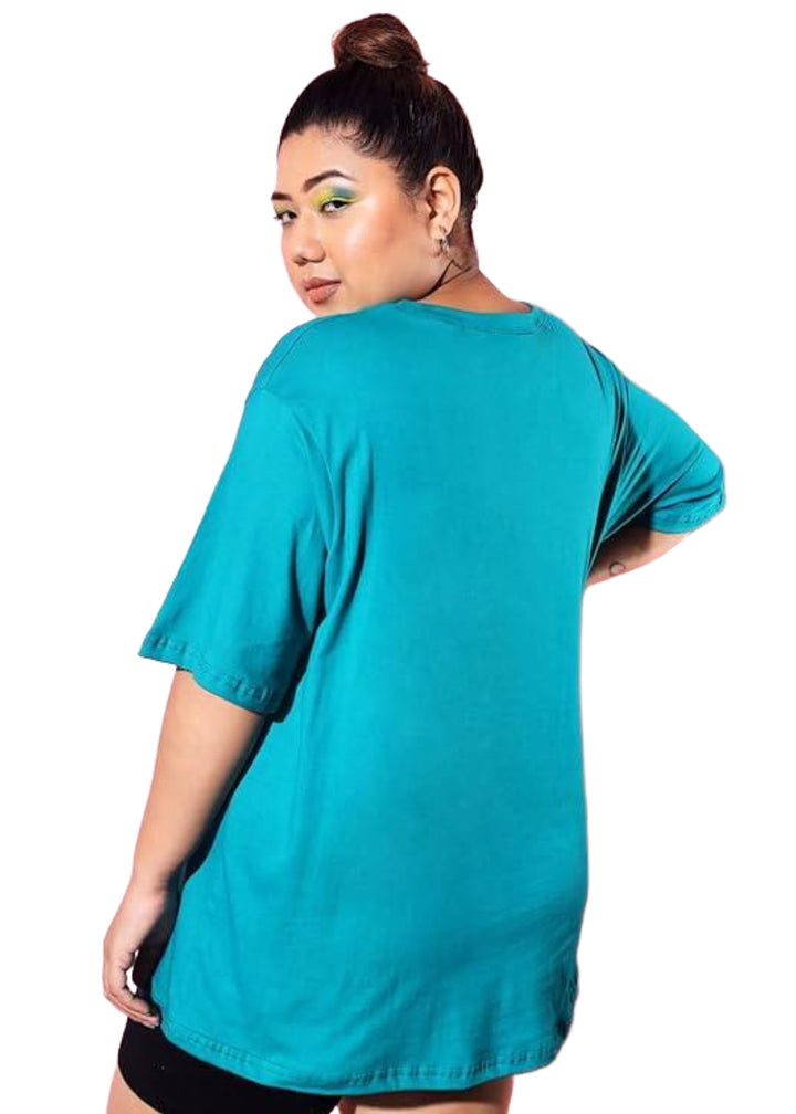 Women Solid Round Neck Cotton Blend T-Shirt